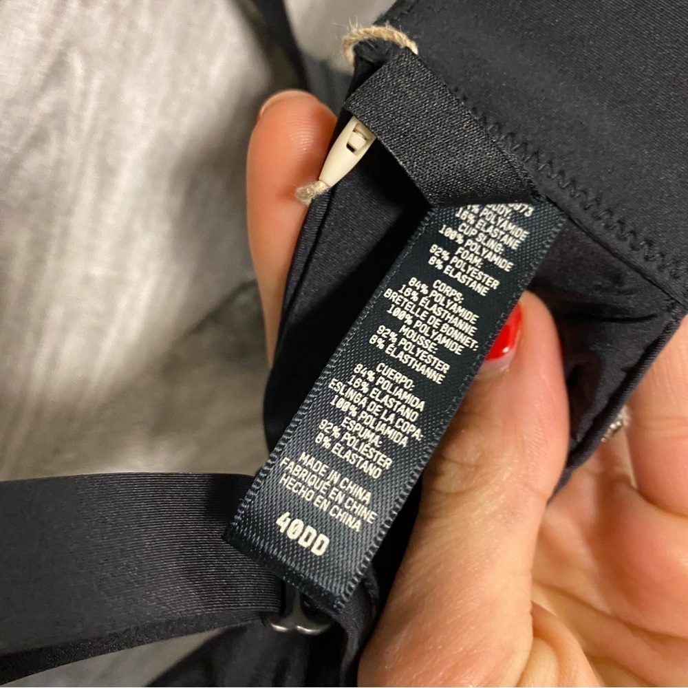 SKIMS | Weightless Demi Bra Size 40DD Onyx Black NEW - Picture 7 of 13